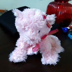 Pink Fluffy Kitty Cat Stuffed Animal toy Plush kids Companion